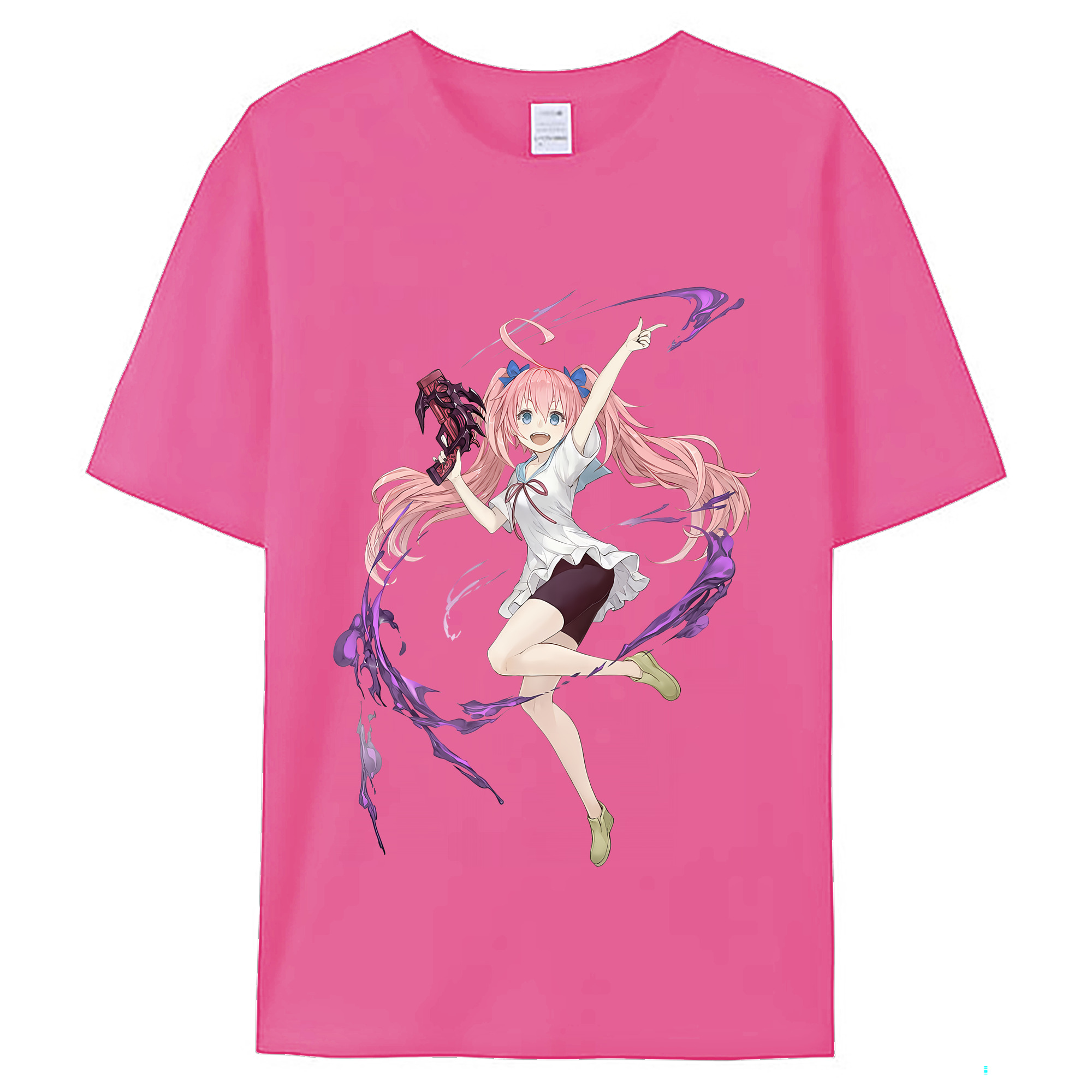 （画像用） 転スラ Regarding Reincarnated to Slime レディースカジュアルプリントTシャツ（綿100％）